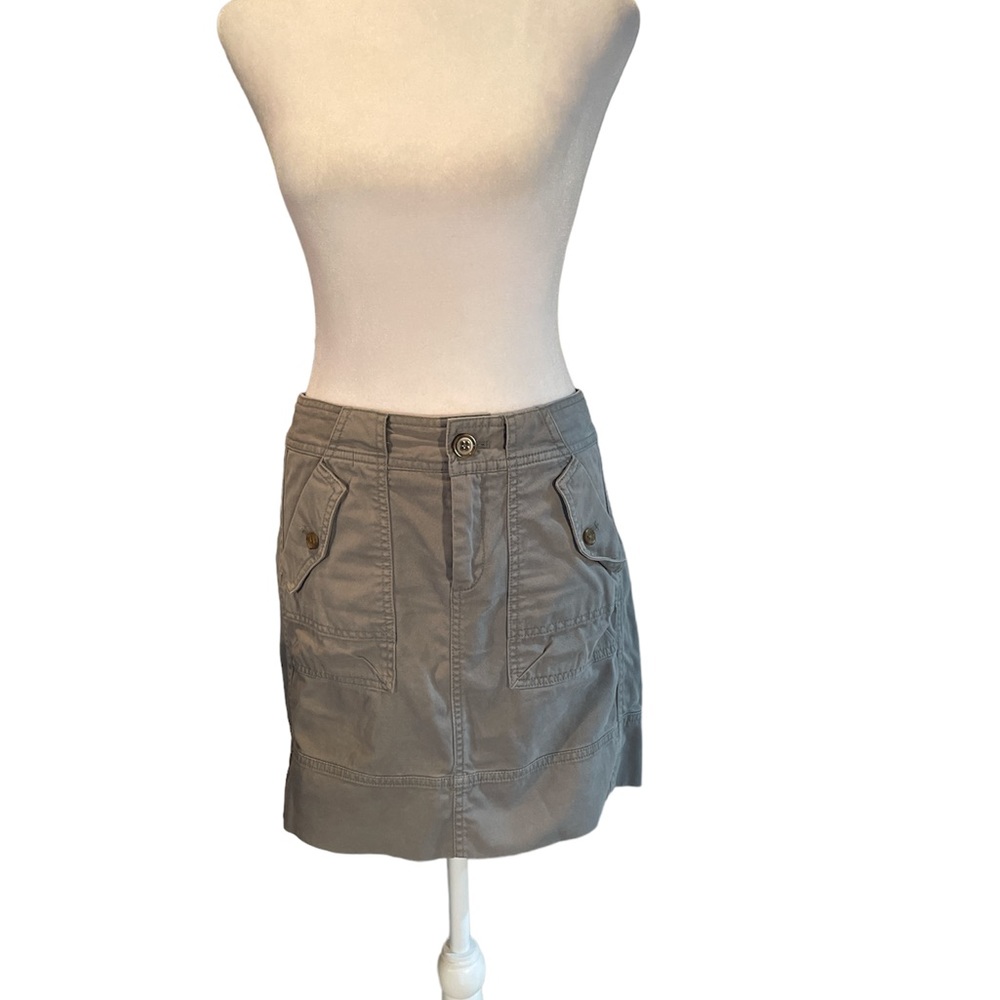 Banana Republic Tan Mini Skirt with Side & Back Pockets & Belt Loops Size 0P
